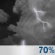 Tuesday Night: A chance of showers and thunderstorms between 8pm and 10pm, then showers and thunderstorms likely between 10pm and 1am, then a chance of showers and thunderstorms between 1am and 2am, then showers and thunderstorms likely between 2am and 3am, then a chance of showers and thunderstorms between 3am and 4am, then showers and thunderstorms likely. Mostly cloudy, with a low around 64. Southwest wind 3 to 14 mph, with gusts as high as 25 mph. Chance of precipitation is 70%. New rainfall amounts between a tenth and quarter of an inch possible. Tuesday Night: Chance Showers And Thunderstorms then Showers And Thunderstorms Likely