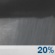 Wednesday Night: A slight chance of rain showers after 8pm. Mostly cloudy, with a low around 68. Northwest wind around 2 mph. Chance of precipitation is 20%. Wednesday Night: Slight Chance Rain Showers