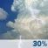 This Afternoon: A chance of showers and thunderstorms. Mostly cloudy, with a high near 81. Northeast wind around 5 mph. Chance of precipitation is 30%. New rainfall amounts less than a tenth of an inch possible. This Afternoon: Chance Showers And Thunderstorms