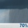 Wednesday: Rain showers likely. Mostly cloudy, with a high near 66. Chance of precipitation is 70%. Wednesday: Rain Showers Likely
